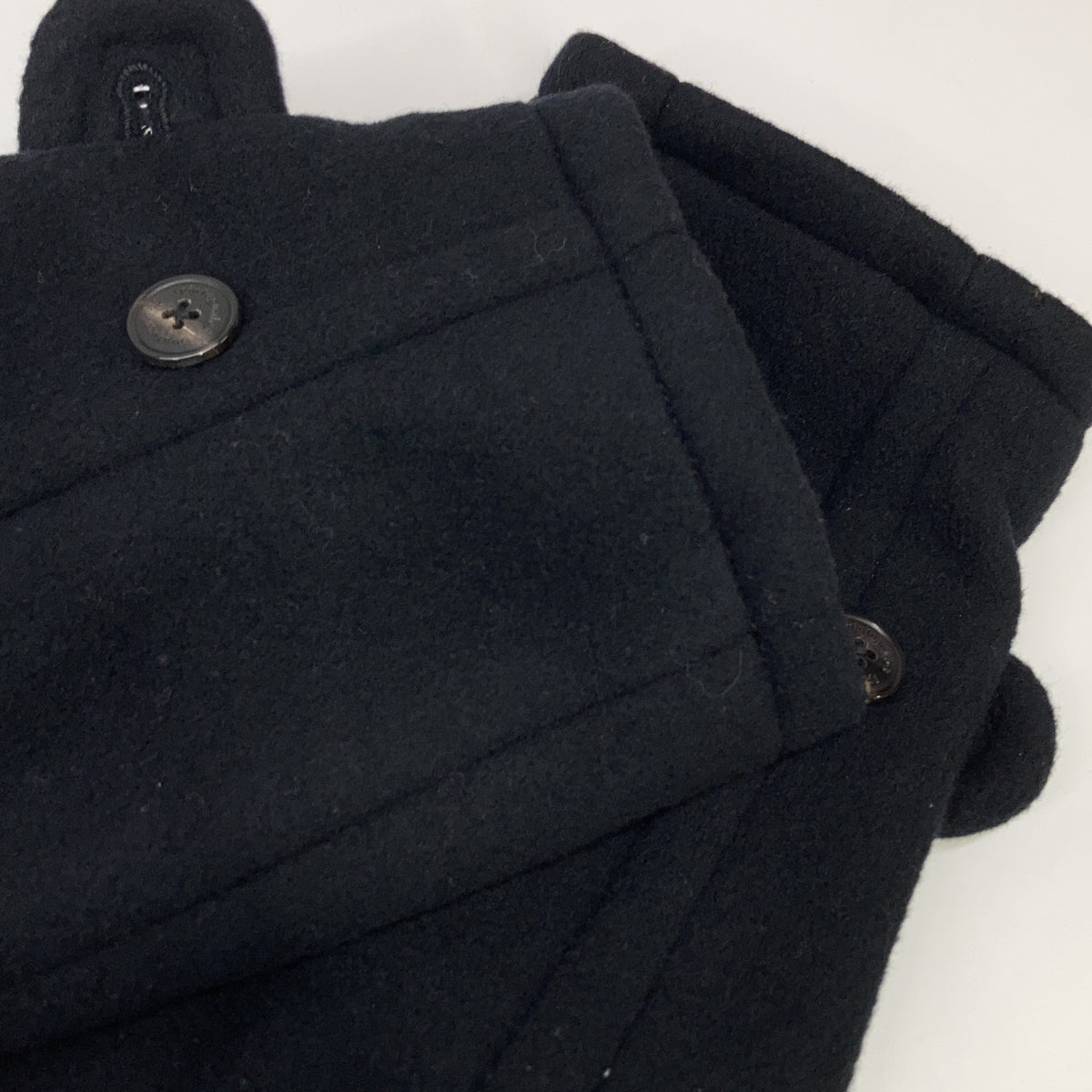 1piu1uguale3 ウノピゥウノウグァーレトレ MRC158-WOL158 ブラック DUFFLE COAT フーデッドダッフルコート コート