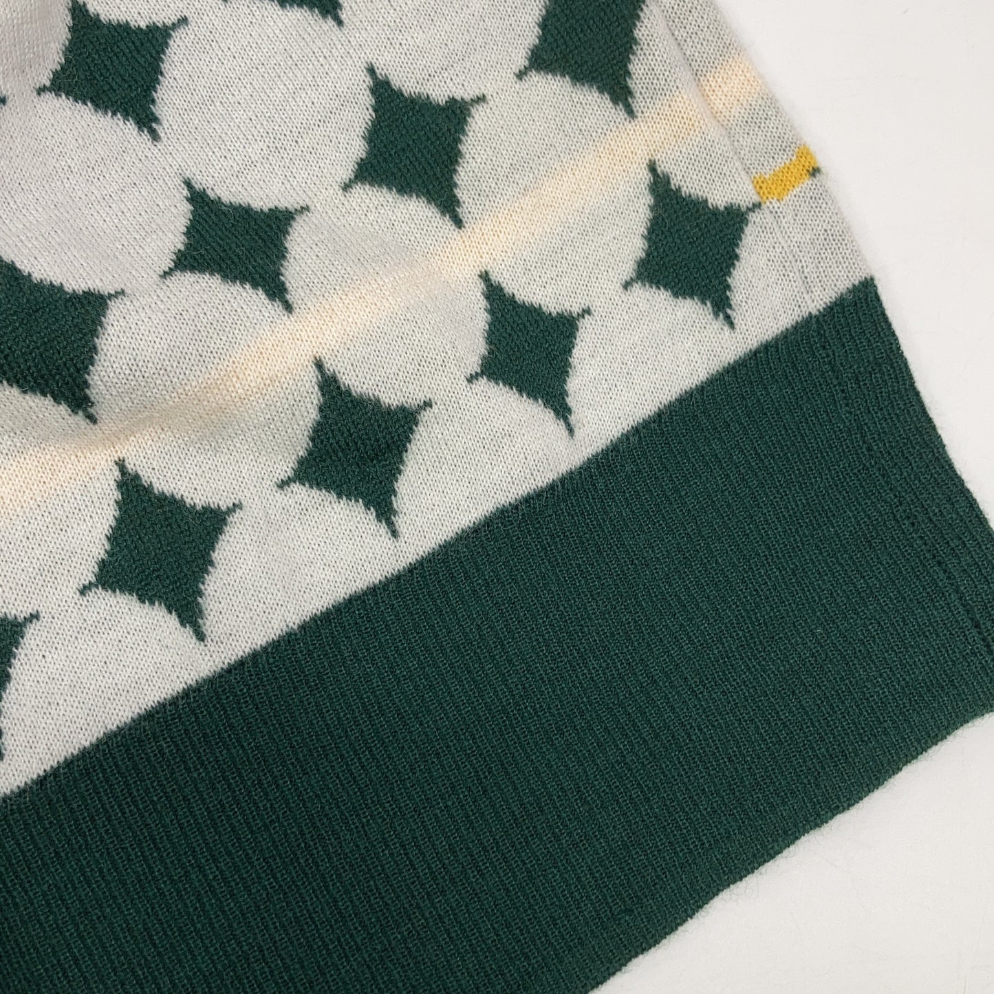 1piu1uguale3 ウノピゥウノウグァーレトレ 【GOLF】GRK067-WOA017 グリーン G.CREWKNIT GOLF BALL 総柄クルーネックニット トップス