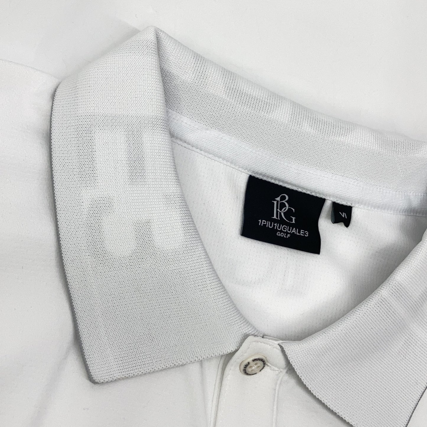 1piu1uguale3 ウノピゥウノウグァーレトレ 【GOLF】GRT204-POE475 ホワイト G.L/S POLO COLLARE 長袖ポロシャツ トップス