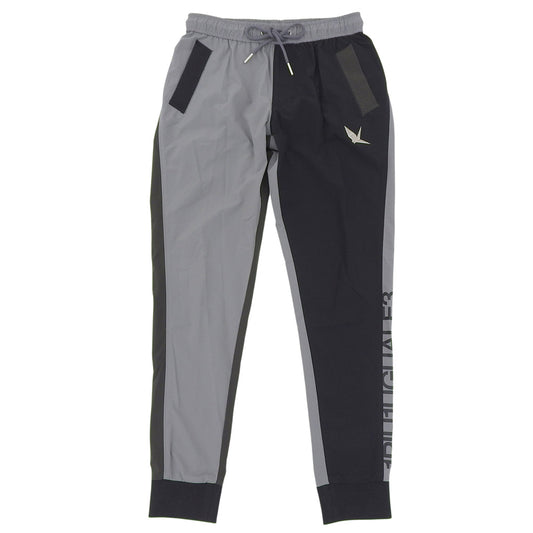 1piu1uguale3 ウノピゥウノウグァーレトレ GOLF CRAZY RIB PANTS ナイロン イージーパンツ レディース ブラック×グレー II GSP040-POE395 ボトムス II