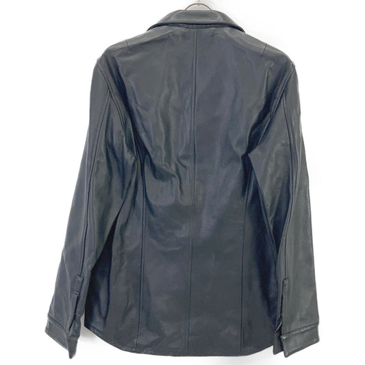 AKM エイケイエム S118 LMB033 21SS ブラック ラムスキン WRINKLE ITALIAN SHIRTS レザーシャツジャケット ジャケット