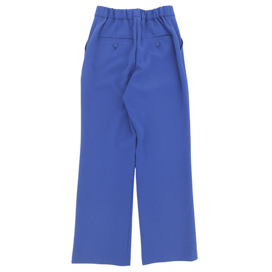 Back Gather Easy Slacks Pants Bottoms Women's Blue 34 Bottoms 34 Women's