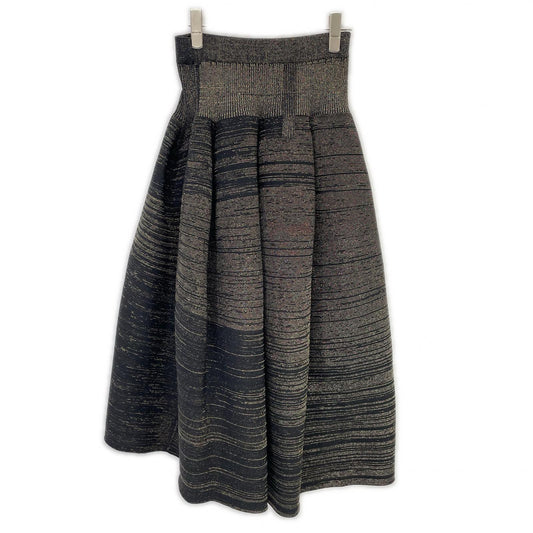 CFCL CF010KG130JM00 Black x Gold Nylon Blend POTTERY GLITTER ROUNDED HEM SKIRT