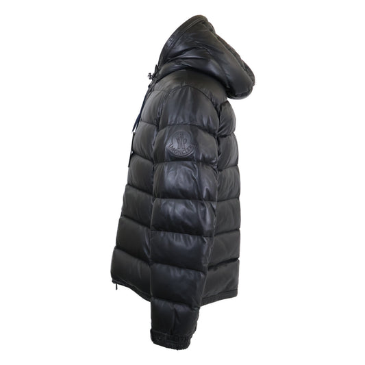 Like New GEBROULAZ Lambskin Hooded Down Jacket 4 Men's