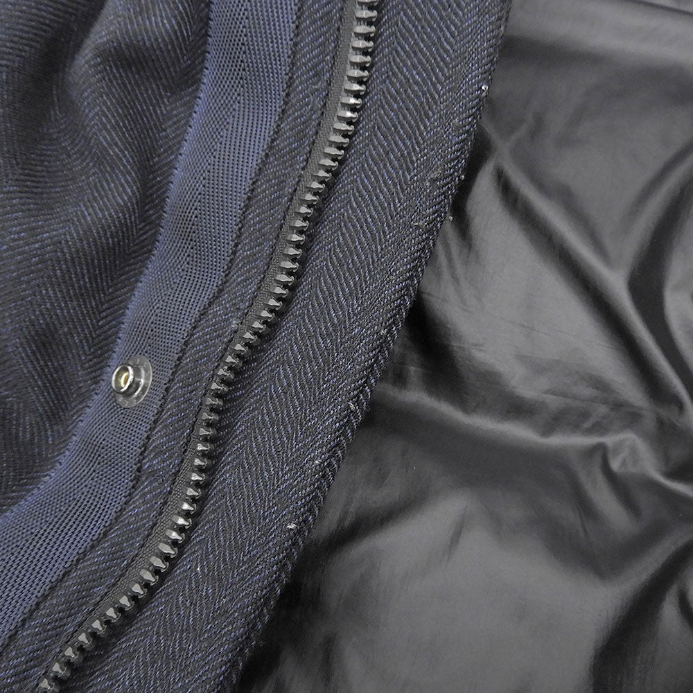 nano universe nano universe herringbone hooded down vest men's navy S NUC82DWW006TS vest
