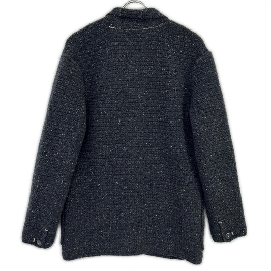 BARNEYSNEWYORK バーニーズニューヨーク 24214/10/3 グレー カシミヤ×エクストラファインメリノウール ハンドニットボタンジャケット ジャケット