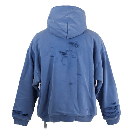 BALENCIAGA バレンシアガ 【新品同様/国内正規/24年製】818598 デストロイ加工 レイヤードミディアムフィット パーカー トップス
