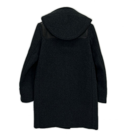 CELINE セリーヌ フィービー期 28G944154 チャコールグレー ウール×ラムスキン フーデッドダッフルコート コート