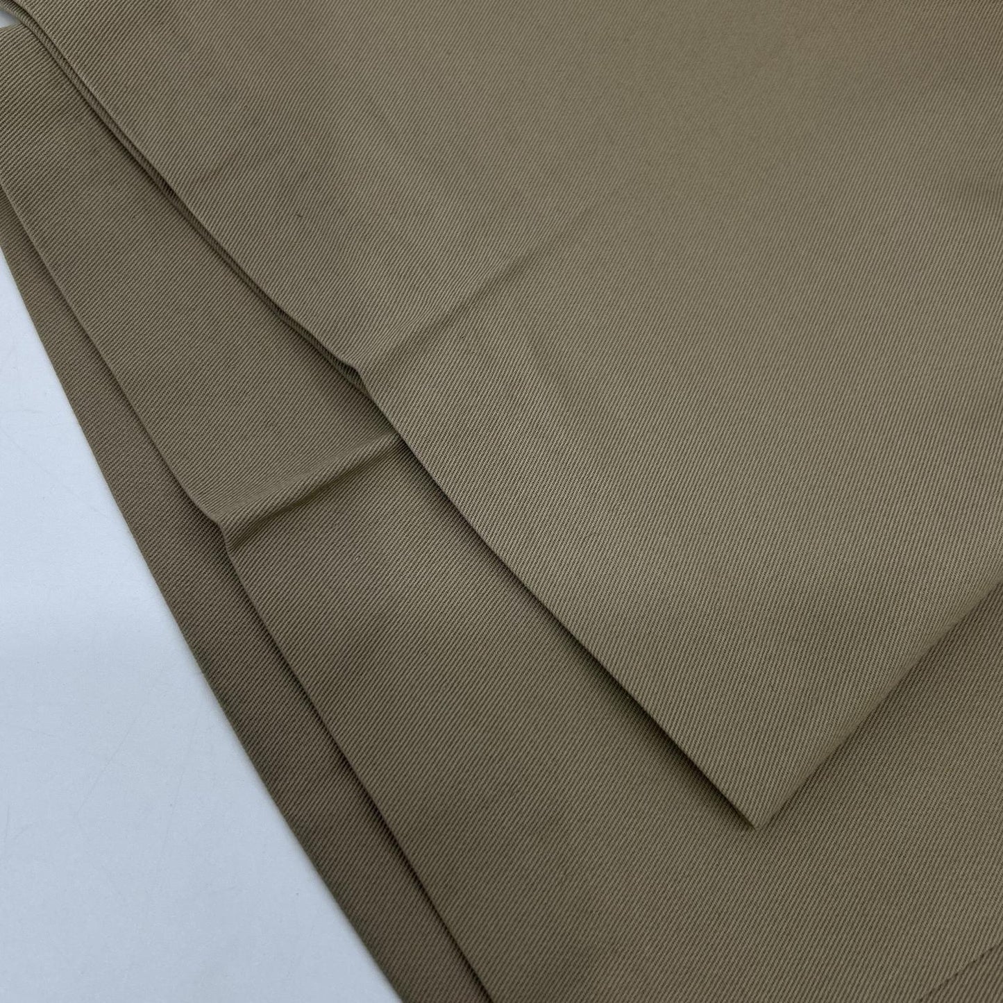 YLEVE 170-5140101 Beige Cotton Center Press Wide Tapered Chino Trousers Bottoms