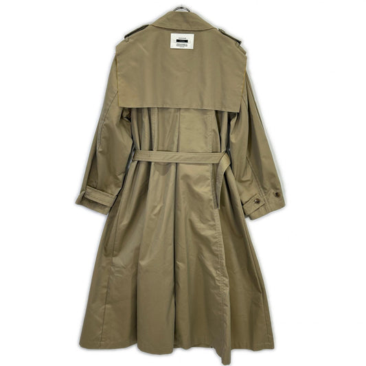 Ameri アメリ 01310790010 ベージュ CUT OFF CHAMBRAY TRENCH COAT カットオフトレンチコート コート
