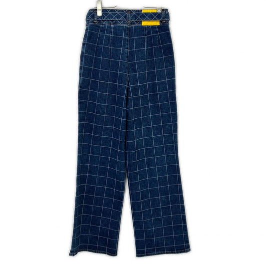 DOUBLE STANDARD CLOTHING ダブルスタンダードクロージング 0206-491-231 インディゴ デニムレーザー加工ワイドパンツ ボトムス