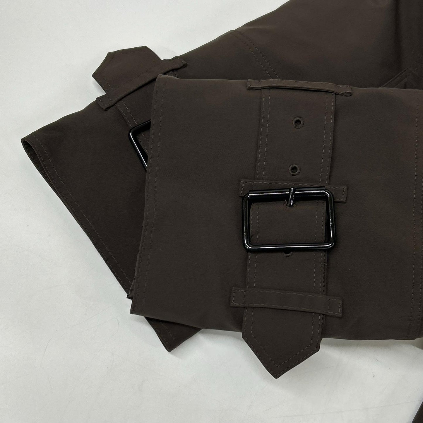BURBERRY LONDON B1A23-661-58 Brown Nylon Down Liner Fox Fur Down Coat 40