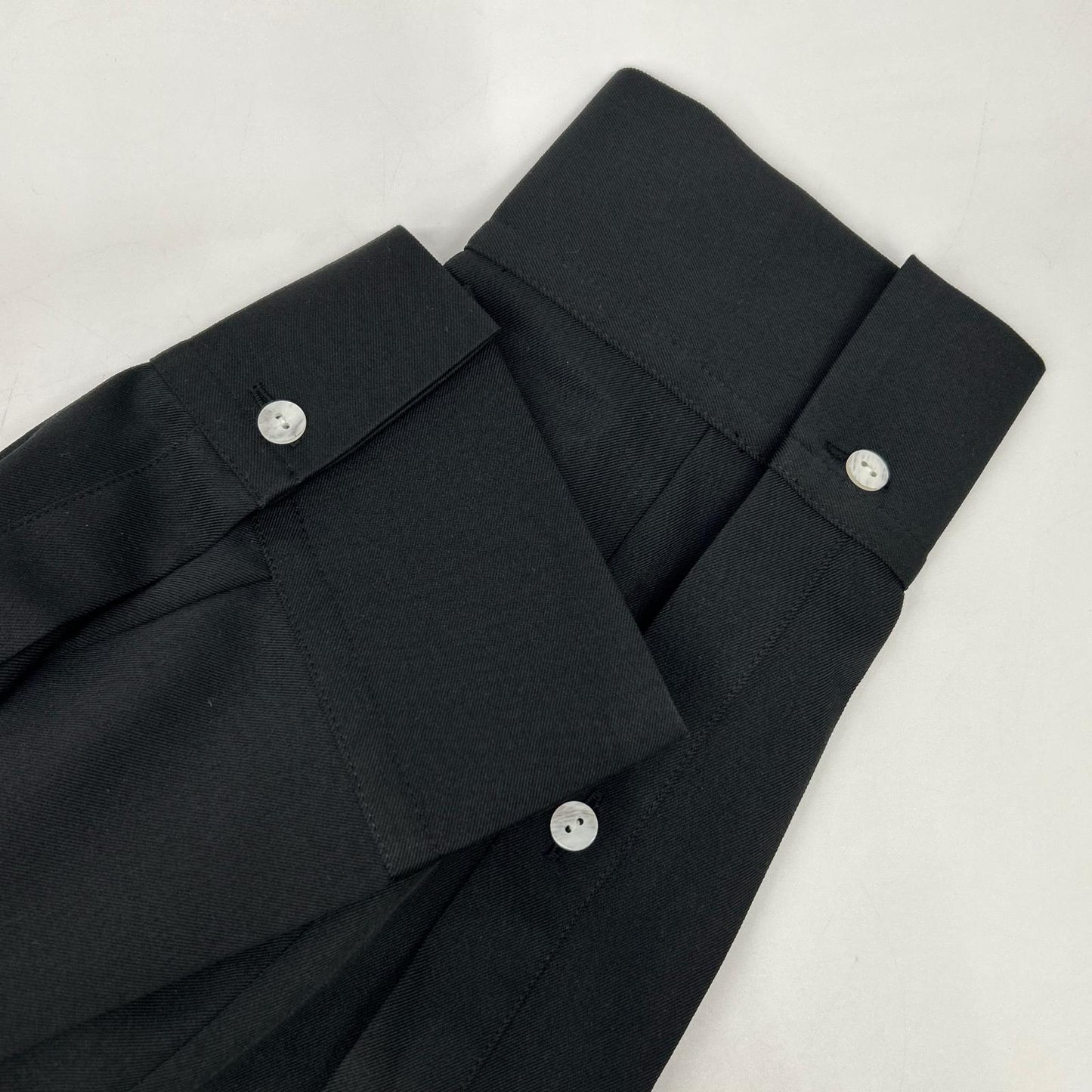 nagonstans 26SS 470JS430-0261 Black Polyester Loose Center Crease Shirt Top