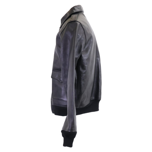 Y'2 LEATHER Y'2皮革 黑色 TYPE A-2 ECO HORSE PIGMENT 1.3mm 飞行夹克
