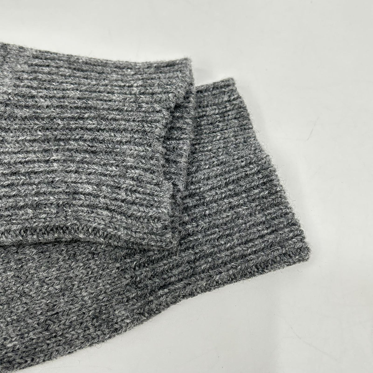 Maison margiela Maison Margiela SI1GP0001 Gray and Brown Suede Elbow-Patch Pullover Knit Sweater