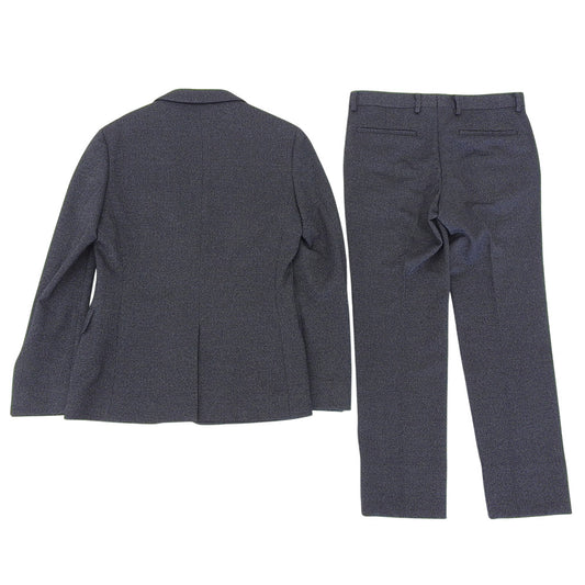 Wool Herringbone 2-Button Single Jacket and Trousers Setup Suit Men's Gray 36 30 Suit Setup 36 C88-94 Men's