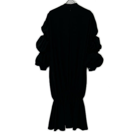 ENFOLD エンフォルド 300ES233-0150 ブラック ダブルサテン Tail Hem DRS ドレスワンピース ワンピース