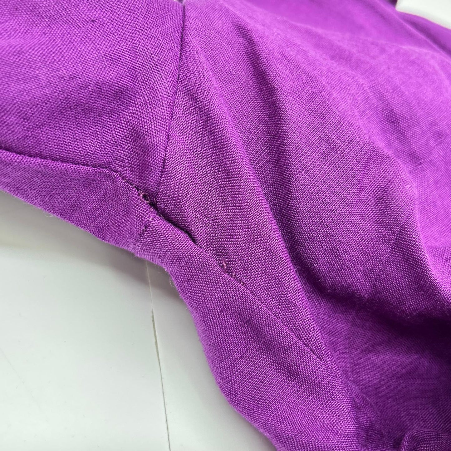 MYLAN MYLAN MY19SS-OP029 Purple Paganini Linen Belted Ruffle Dress