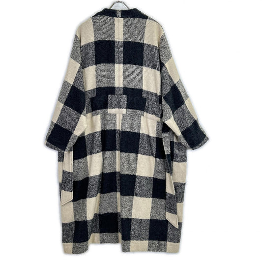 Honnete オネット 23AW HO-23AW CO19/CH ベージュ×グレー ループツイードチェック Dolman Gown Coat/ドルマンガウンコート コート