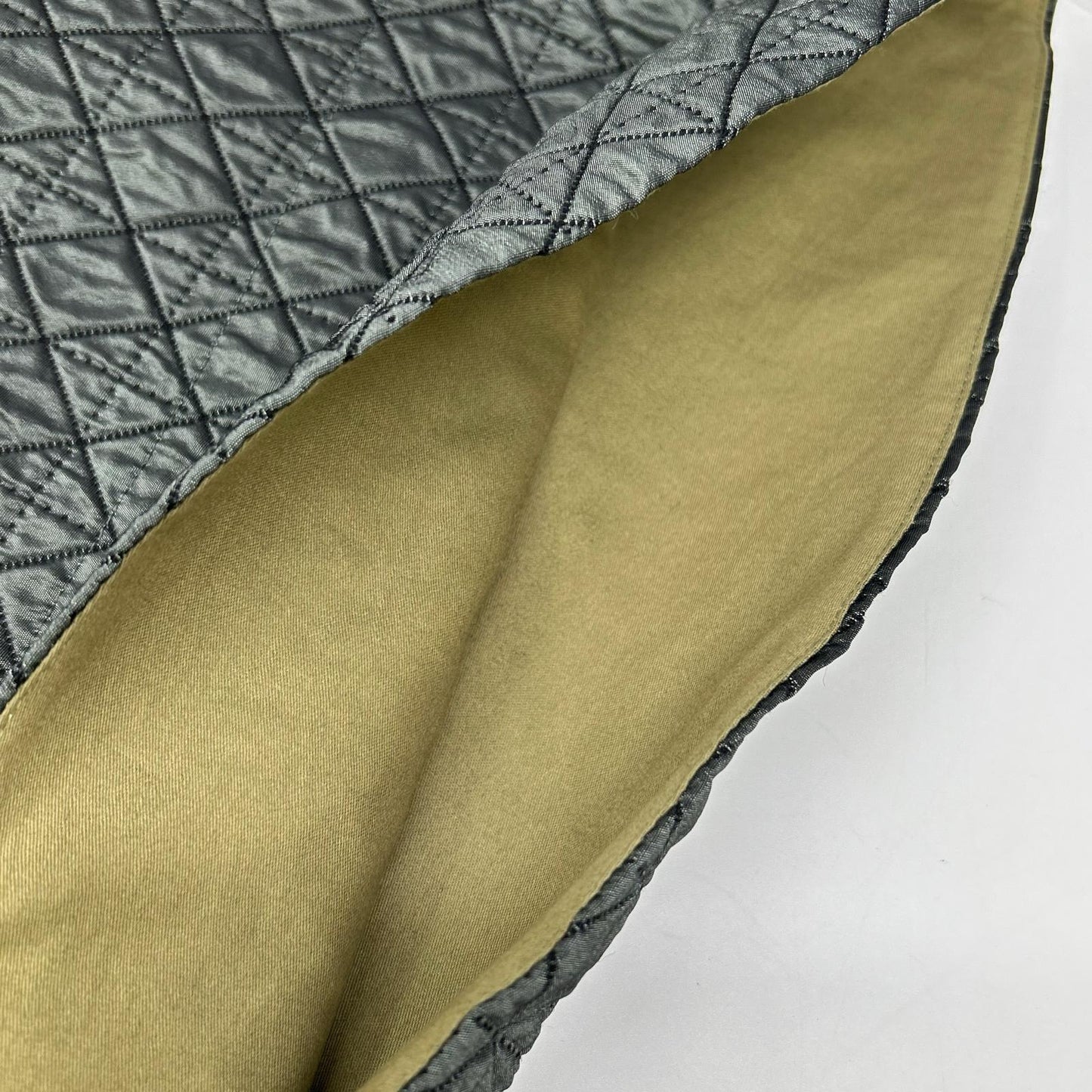 UNITED ARROWS United Arrows 1524-1-620002 Dark Green Wool Blend Diamond Quilted Flare Long Skirt Skirt 38