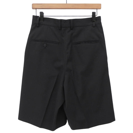 LOEFF ロエフ 美品 ウール センタープレス ハーフパンツ ボトムス レディース ブラック 1 8819-299-0017 ボトムス