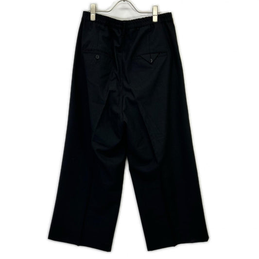 ANCELLM アンセルム ANC-PT86-B ブラック WOOL CALMSSKIN TUCK EASY SLACKS ボトムス