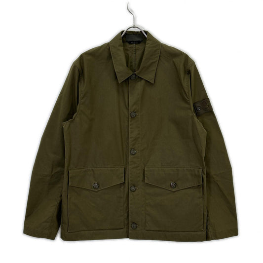 STONE ISLAND ストーンアイランド 23SS 7815437F1 GHOST PIECE カーキ ロゴボタン O-VENTILE ベンタイルコットンジャケット ジャケット