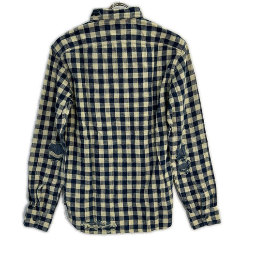 RRL ダブルアールエル MNRRWOV16820252 ILLINOIS WS リネンコットン ダメージ加工 チェックワークシャツ トップス