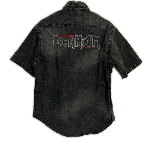 DENHAM × WIND AND SEA 01250543001 Scissor Embroidery Dungarees Shirt Short-Sleeved Top