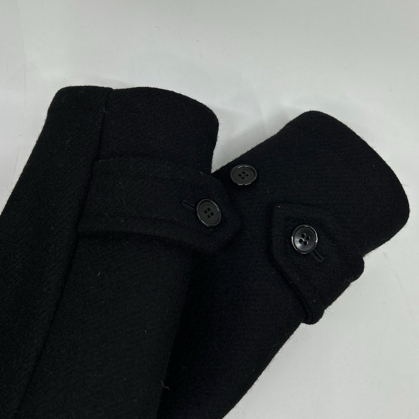SAINT LAURENT PARIS 16AW 376281 Hedi-era black wool melton duffle coat coat