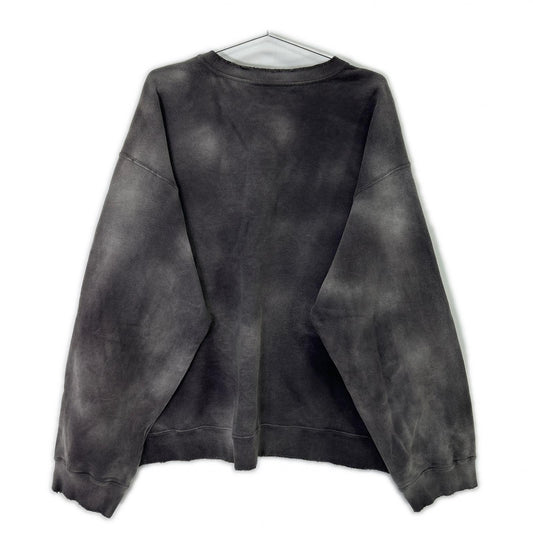 ANCELLM アンセルム ANC-CT114 ダークプラム/D.PLUM UNEVENNESS SWEAT SHIRT 染色グラデーションスウェット トップス