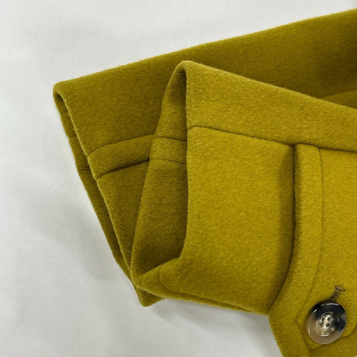 UN3D. Unthreed 522060000601 Mustard Wool Stand Collar Coat Coat 36