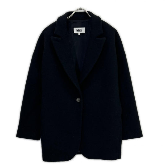 MM6 Maison Margiela S52AM0037 黑色 羊毛 单扣 尖领 西装外套