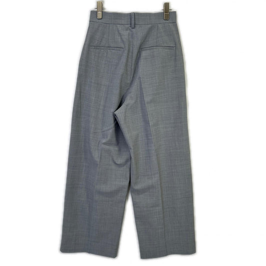 Whim Gazette ウィムガゼット 24SS WGZ1032102A0008 グレー ハイウエスト セミワイドシルエットウールタックパンツ ボトムス