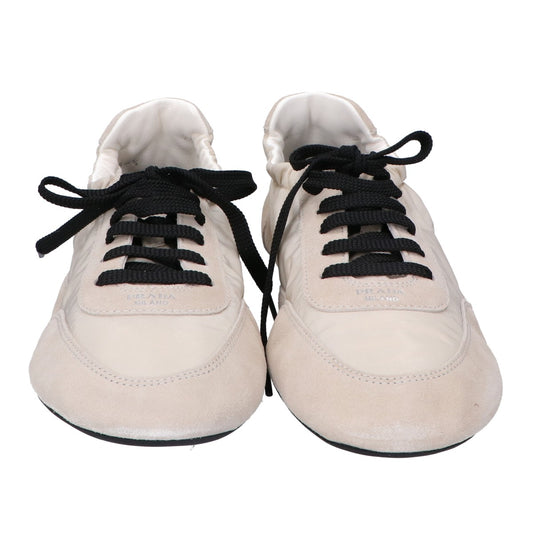 PRADA プラダ 1E959N アイボリー コラプス Re-Nylon xスエード スニーカー シューズ