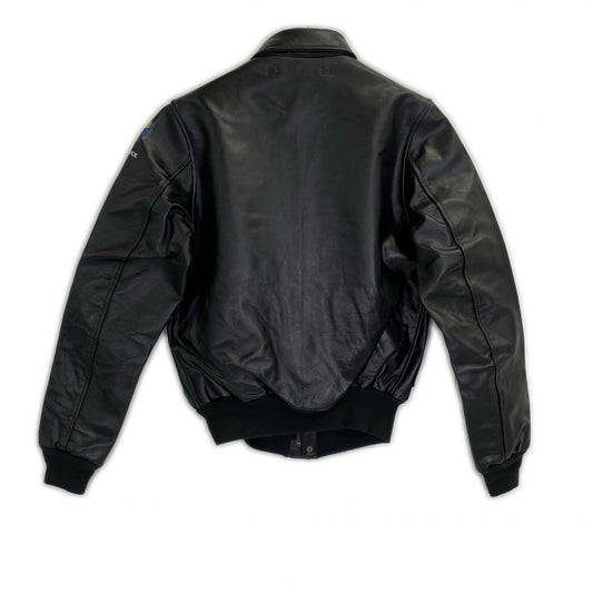 HOUSTON ヒューストン 8173 ブラック A-2 LEATHER JACKET ジャケット