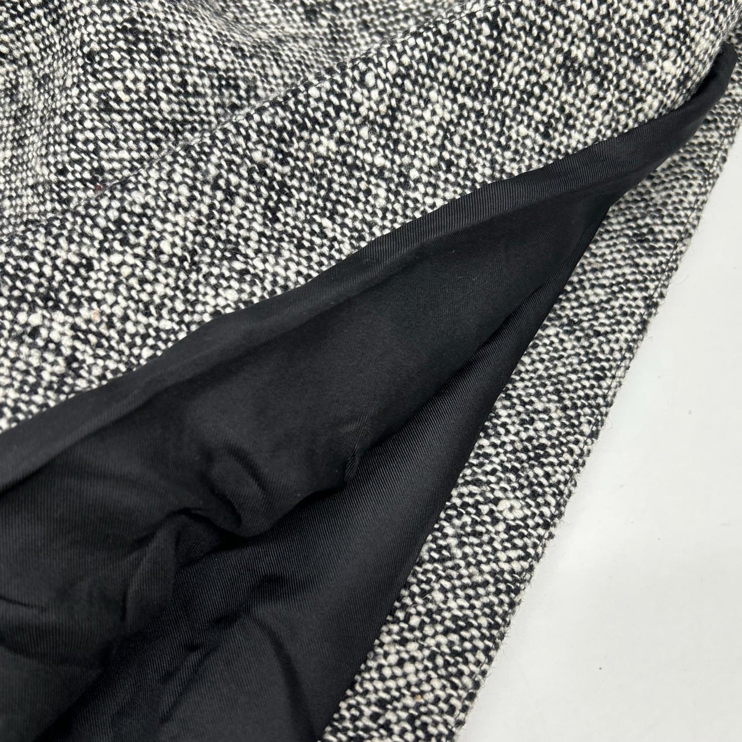 SAINT LAURENT PARIS 圣罗兰巴黎 533479 18年 白黑 羊毛 粗花呢长裙 半身裙