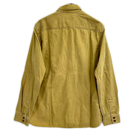 RRL Beige Cotton Twill Officer's Work Shirt Top