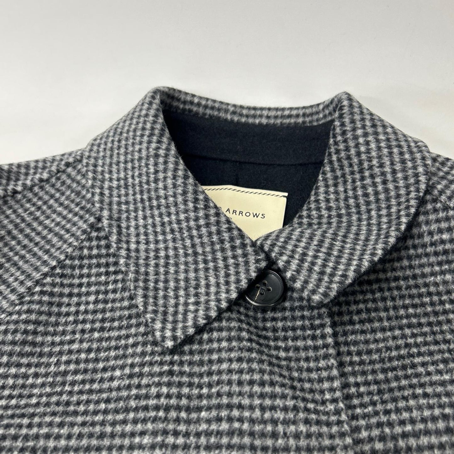 UNITED ARROWS ユナイテッドアローズ 1525-1-994801 ブラック ハウンドトゥース ベルト リバーケープコート コート