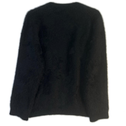 Deuxieme Classe Bespoke 22-080-500-8240 DUET Black Fox x Racoon Wool Shaggy Knit Pullover Top No size listed Women's