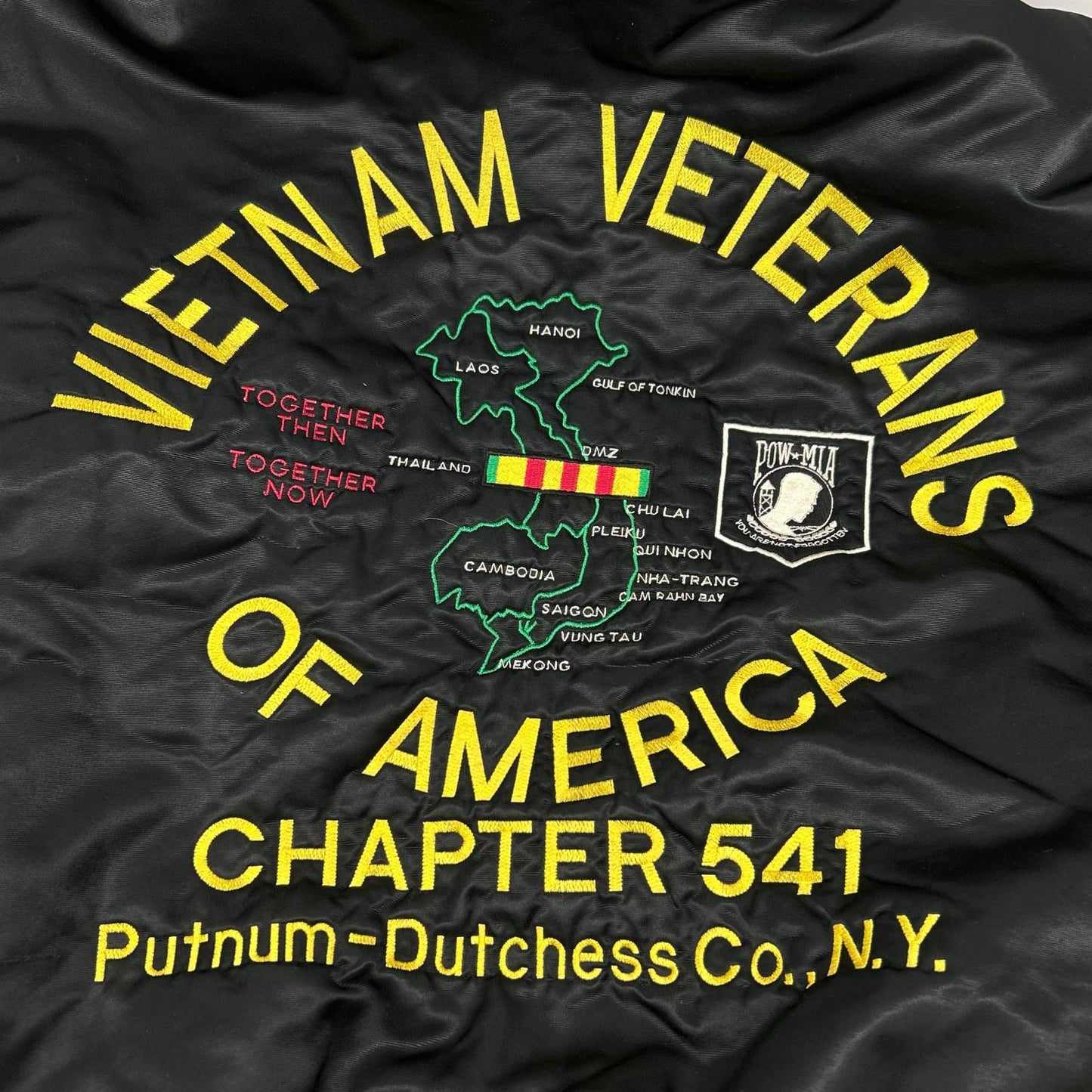 GAME Sportswear 90's Black Vietnam Veterans Nylon Stadium Jacket XL Men's
