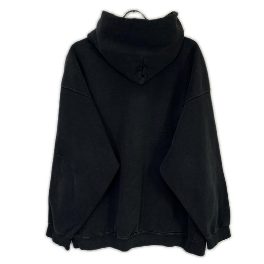 90's Black Pullover Hoodie Top XL Men's