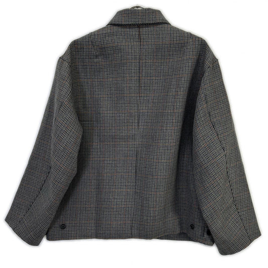 AURALEE オーラリー A8AB02BN チャコールグレー ウール DOUBLE FACE CHECK ZIP BLOUSON/ダブルフェイスチェックジップブルゾン ジャケット
