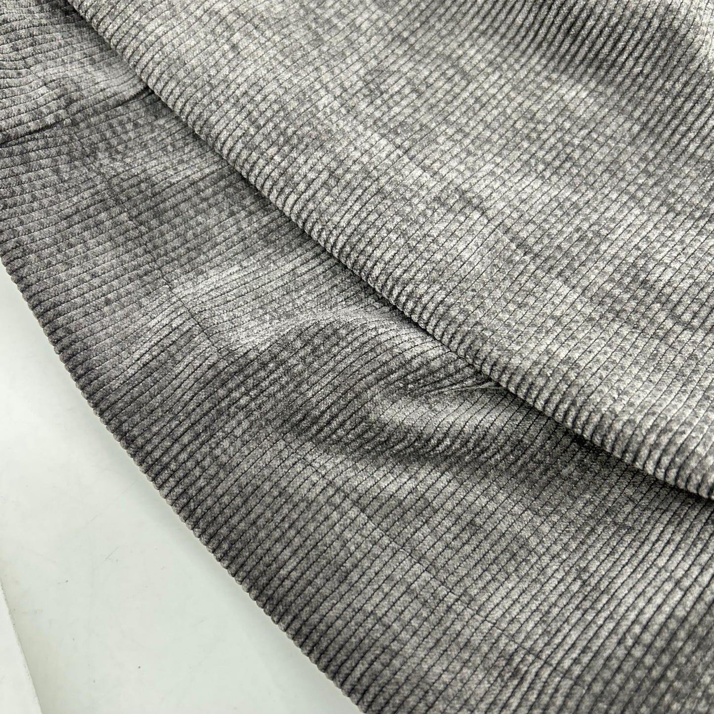 P57111BF Gray Nylon Blend Drawstring Corduroy Wide Pants Bottoms 38 Ladies