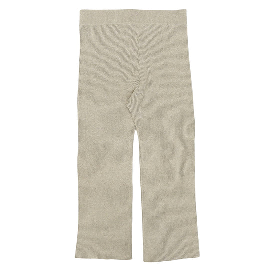 Deuxieme Classe ドゥーズィエムクラス 新品同様 シルク×コットン リブニットストレートパンツ ボトムス レディース ベージュ 38 20-080-500-7150 ボトムス