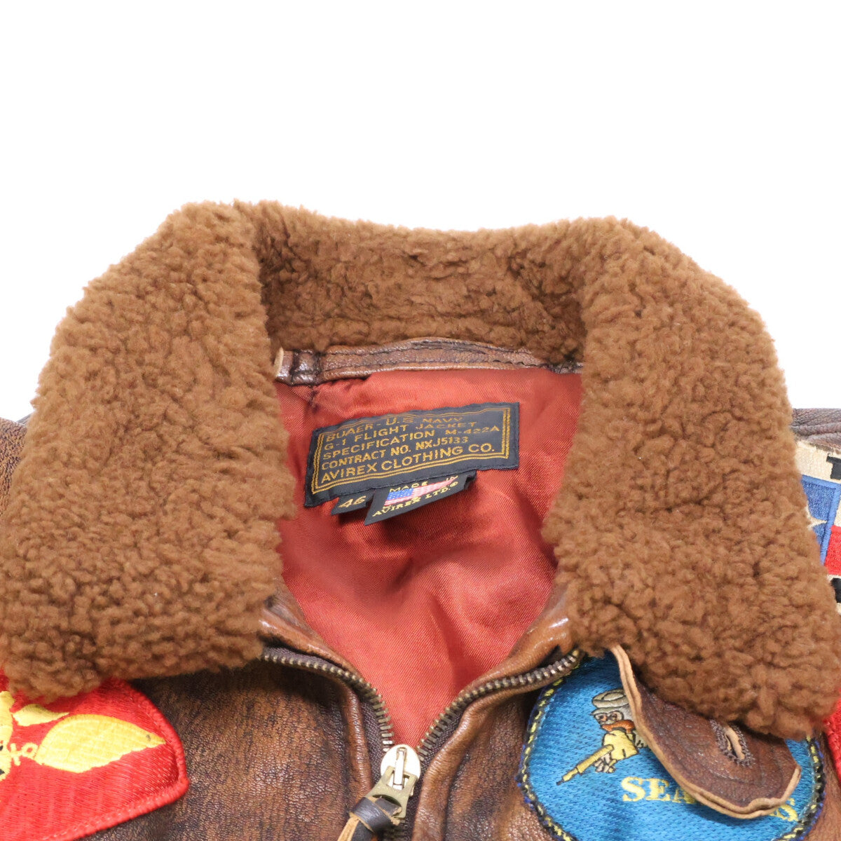 VINTAGE LIMITED VERSION M-422A USA Made Goatskin TOP GUN G-1 FAR EAST CRUISE Flight Jacket 46 Men's