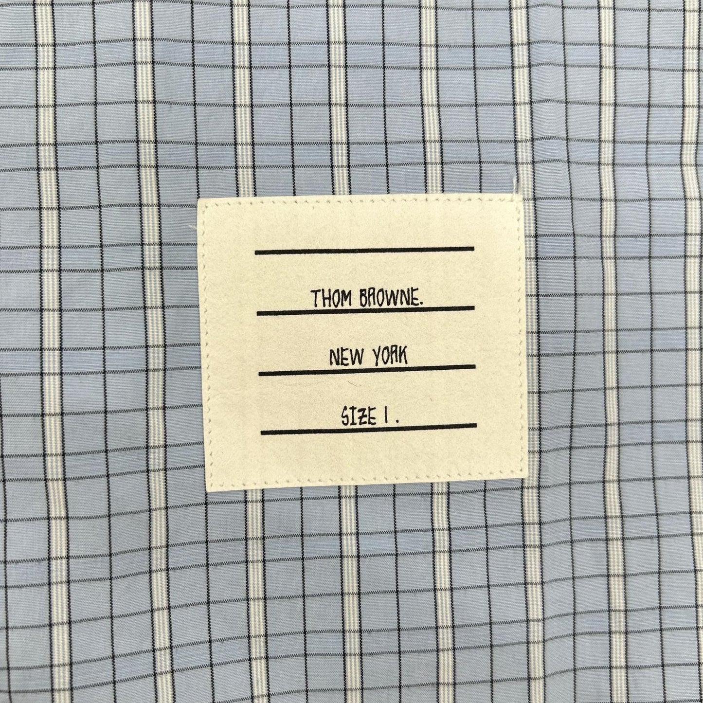 THOM BROWNE 汤姆布朗 MWL320A-07147480 浅蓝色 拼色长袖纽扣衬衫 上衣
