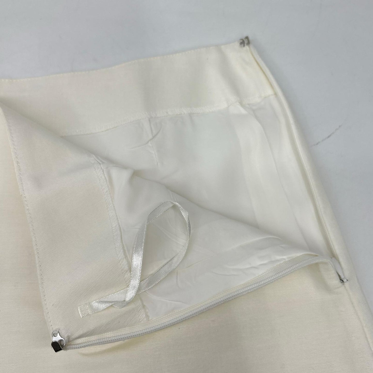 TAE ASHIDA タエアシダ ホワイト リネン混 アシンメトリー ドッキング スカート スカート