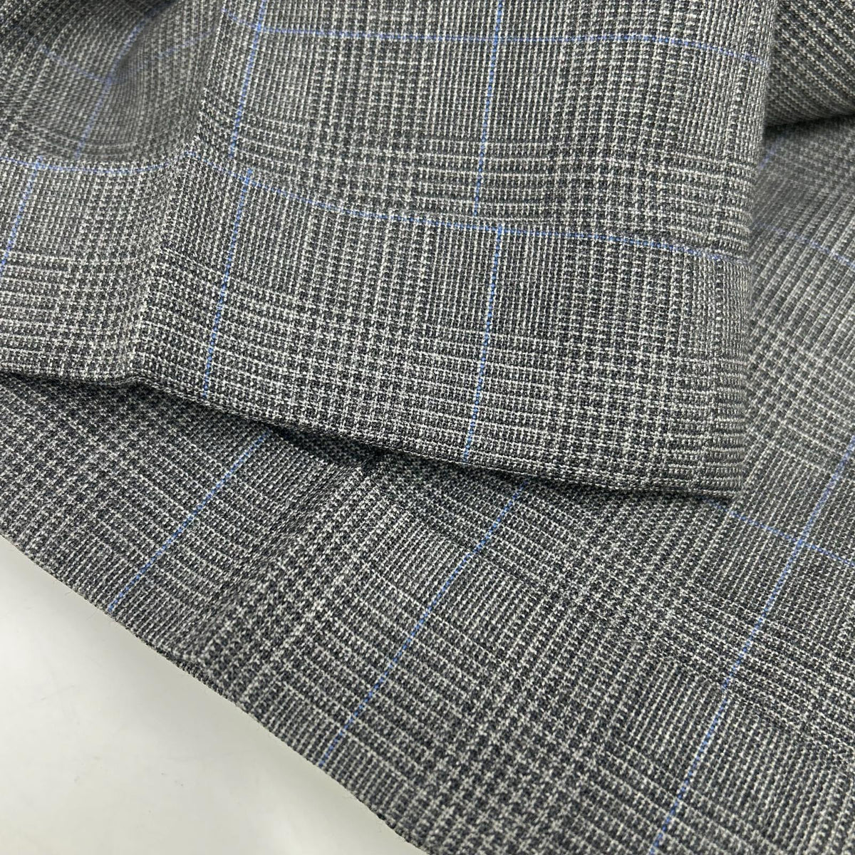 RRL 双RL 782831188001 意大利制造 灰色 100%羊毛 中线裤 格纹西装裤 下装