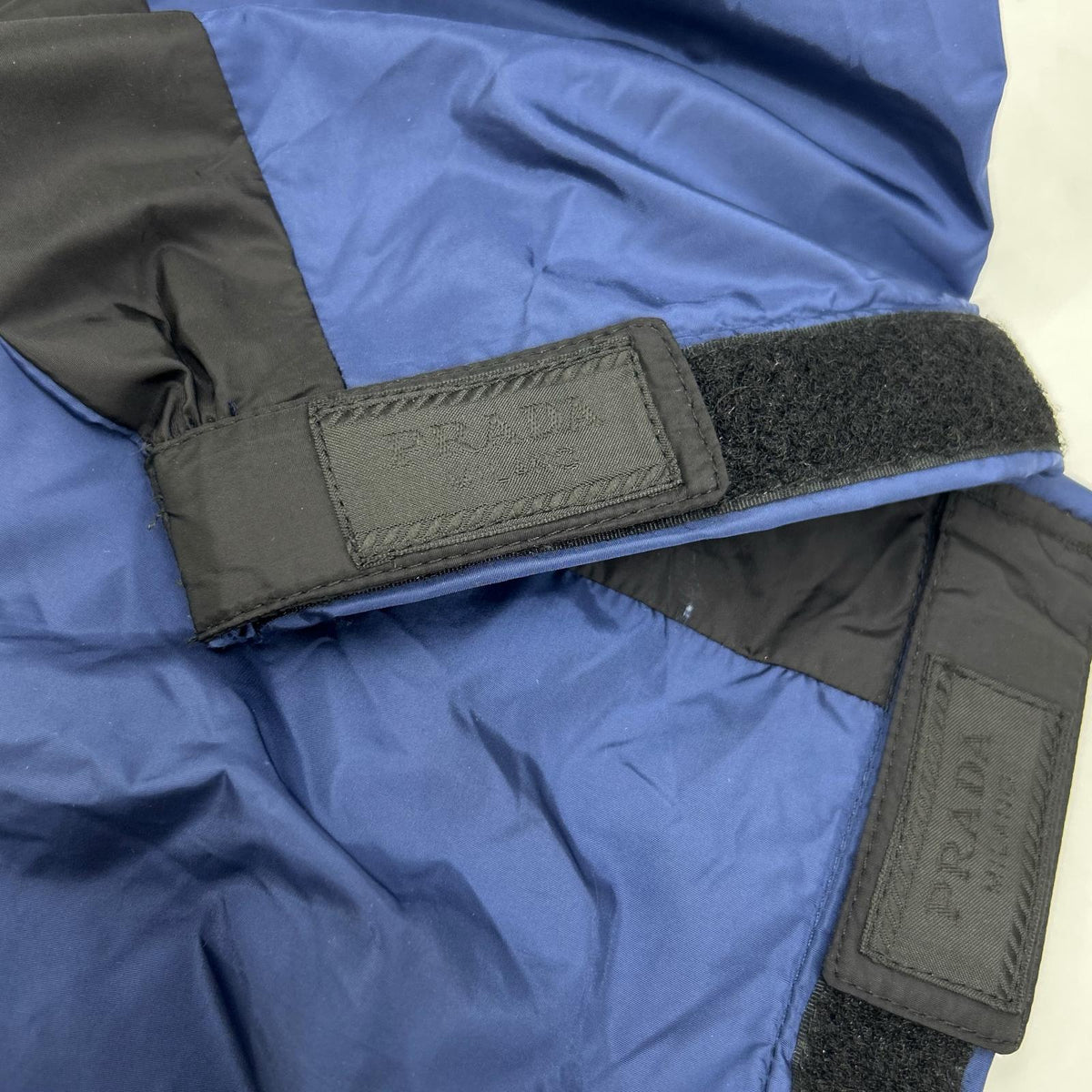 PRADA プラダ SPG60 18年 ブルー ナイロン サイドライントラックパンツ ボトムス